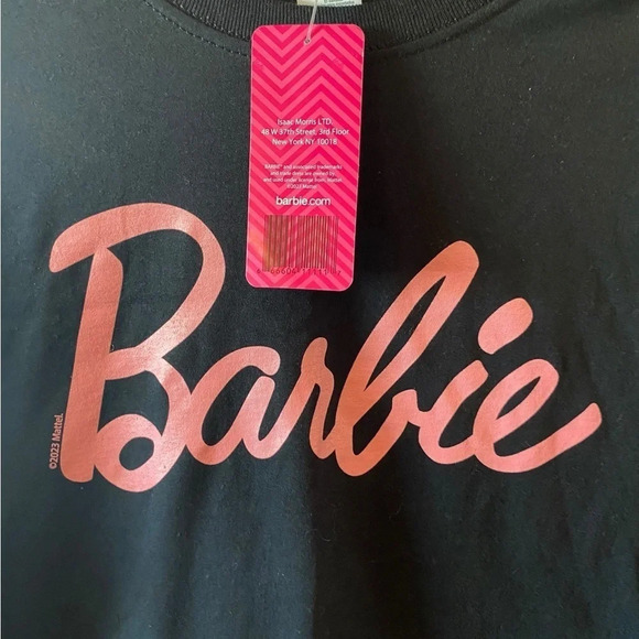 New Barbie Logo pink black Graphic Tee 100% Cotton T Shirt Barbiecore Gifts - Picture 4 of 6